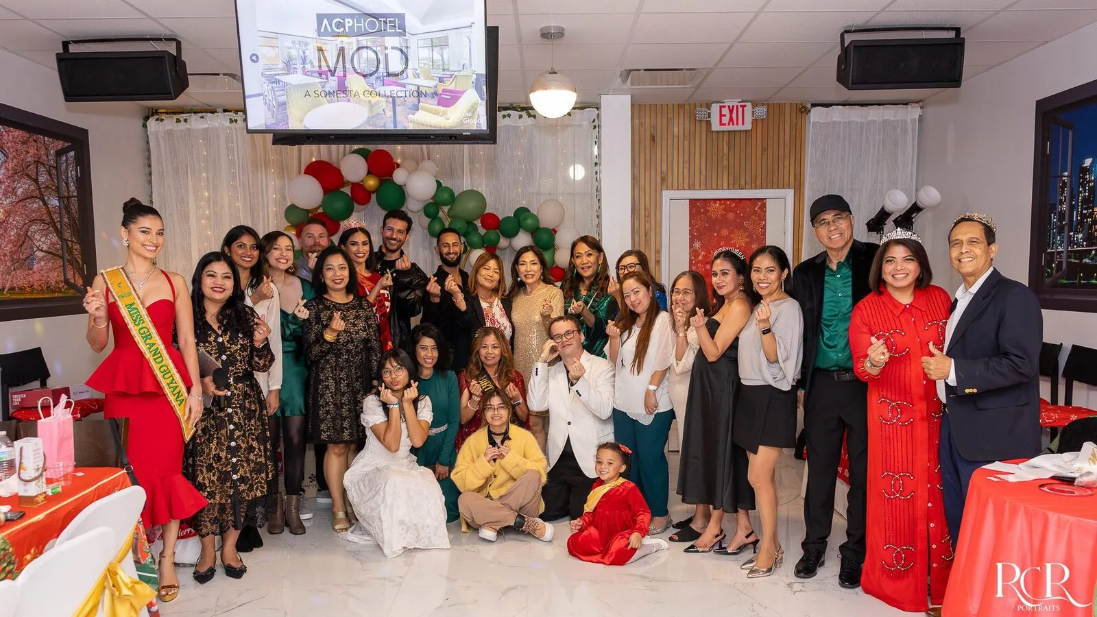 Guests celebrating at the LuckyOne Global Christmas Party 2025